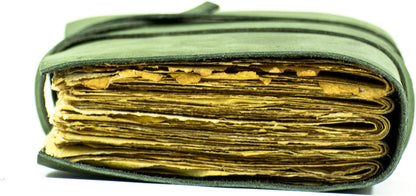 OVERDOSE Deckle Green Leather Journal 6/8