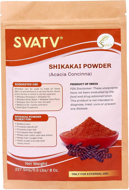 SVATV Shikakai Powder (Acacia Concinna) For Hair 227gm (8_oZ)