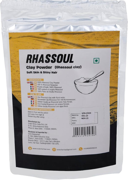 SVATV Rhassoul Clay powder | Ghassoul Clay | For Skin 227gm (8_oZ)