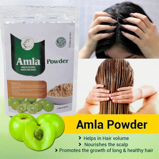 SVATV Amla Powder | Amalaki | Emblica Officinalis | For Hair 227gm (8_oZ)