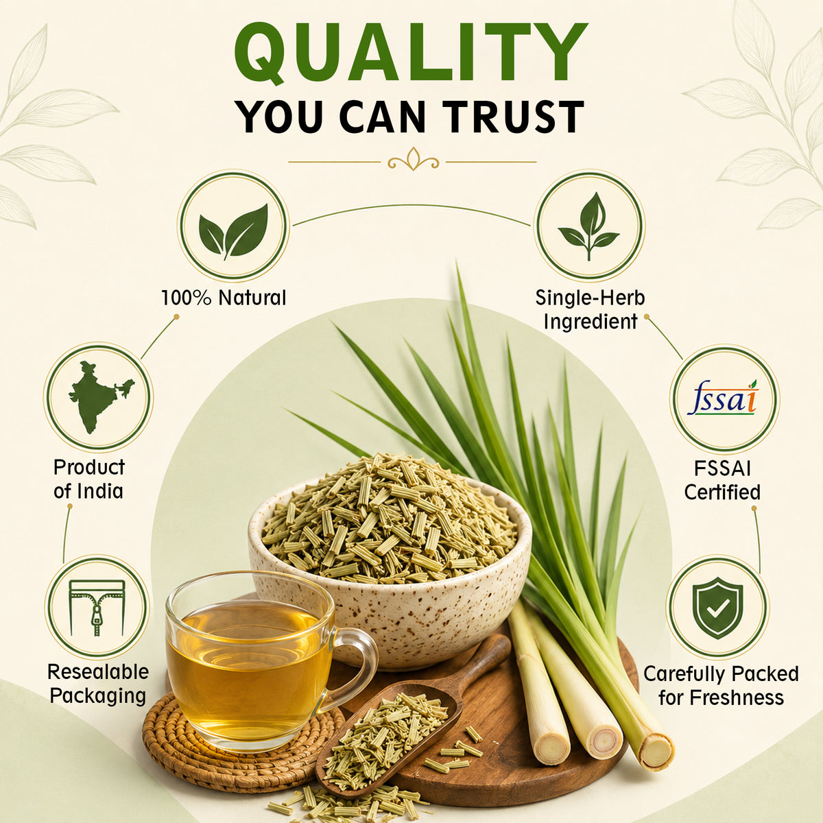 SVATV Lemongrass Leaves T-CUT - 227GM