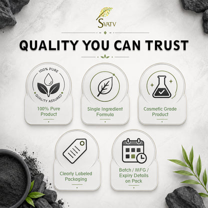 SVATV Activated Charcoal Powder | Cosmetic Grade Fine Powder | Skin and Oral Care Ingredient | Helps Reduce Excess Oil Appearance | Suitable for Face Masks & DIY Beauty Formulations – 227gm