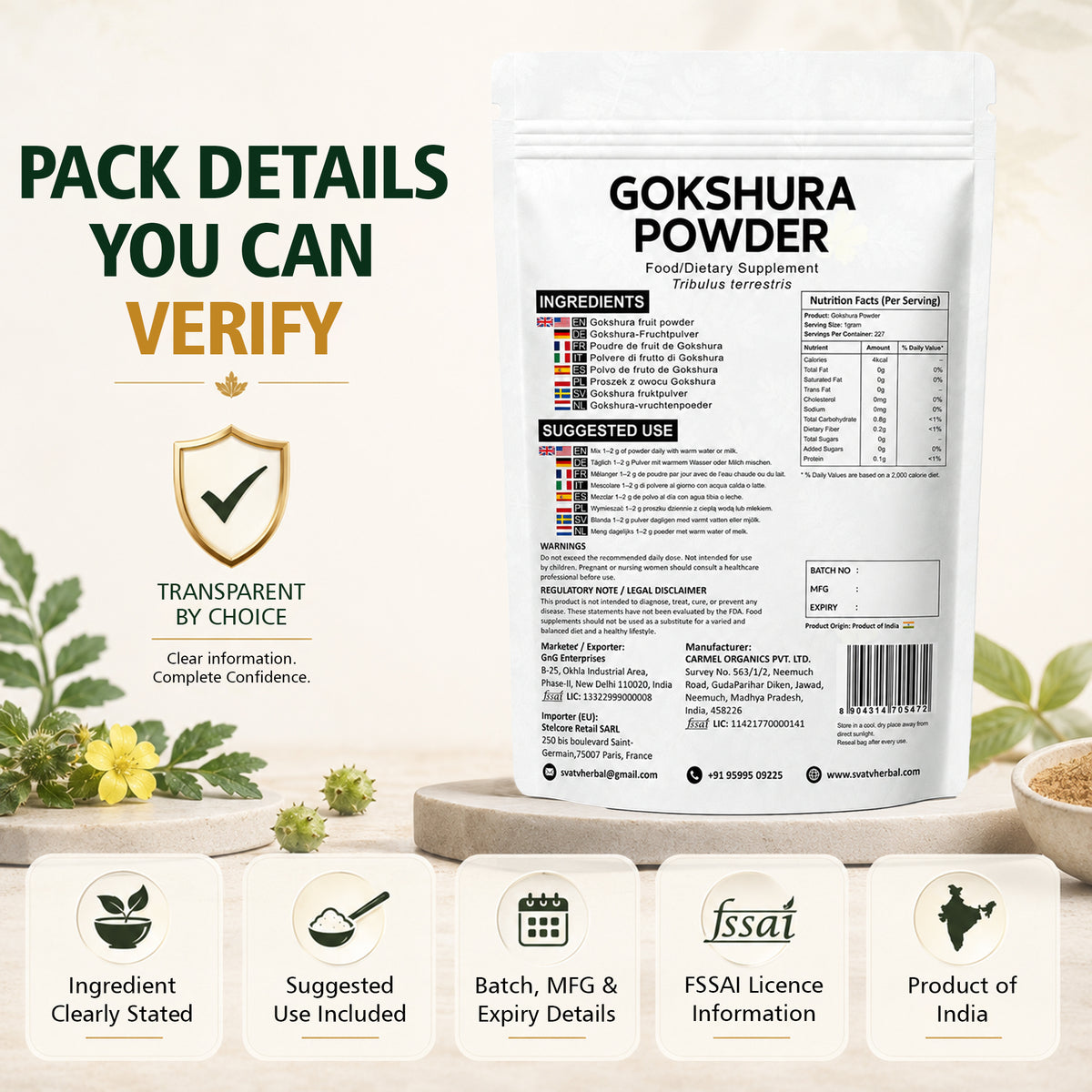SVATV Gokshura Powder - 227GM