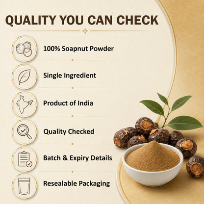 SVATV Soapnut Powder | Reetha | Aritha Powder for Hair Care 227gm (8_oZ)