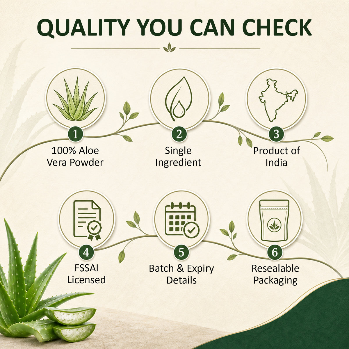 SVATV Aloevera Powder For Skin Care 227gm (8_oZ)