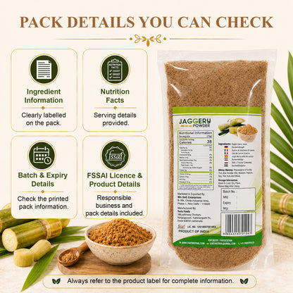 SVTAV Jaggery Powder, Hand-Grinded Gur Powder | Natural Sweetener | 227gm (8oz)