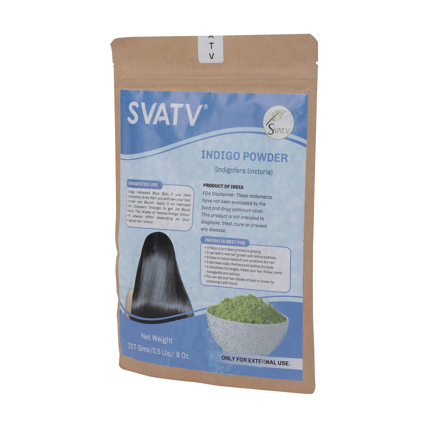 Svatv Indigo Powder For Hair 227gm (8_oZ)