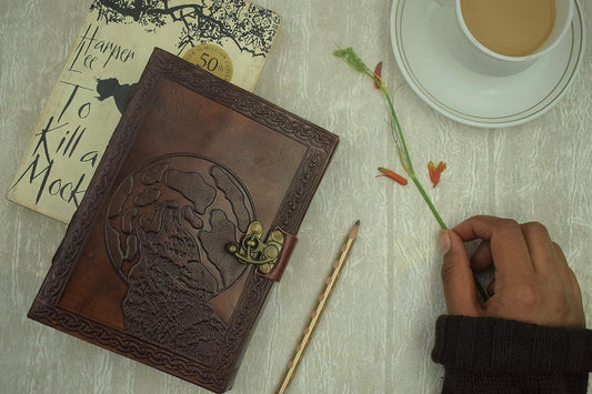 OVERDOSE Wolf Journal Notebook - Handmade Antique Journal 5/7