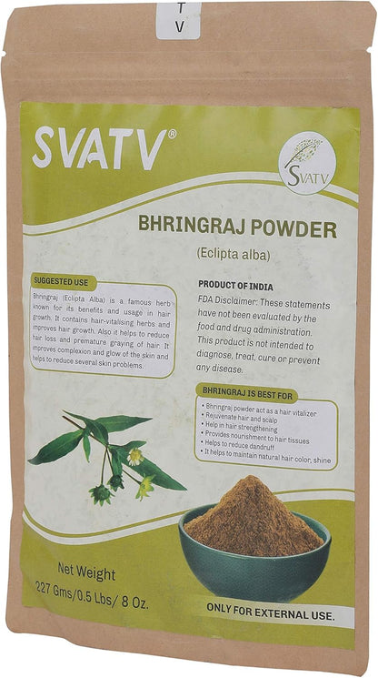 SVATV Natural Bhringraj Powder Hair Care 227gm (8_oZ)
