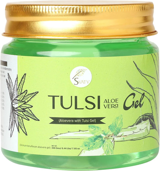 SVATV Tulsi (Holy Basil) Aloe Vera Gel For Skin 200gm