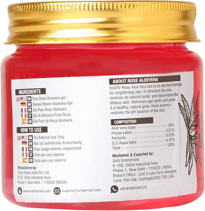 SVATV Rose Aloe Vera Gel For Skin 200gm