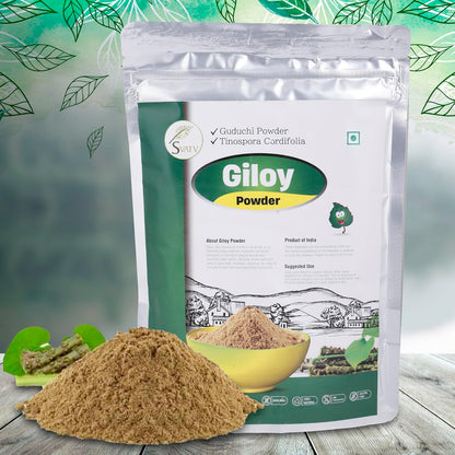 SVATV Giloy Powder | Guduchi | Tinospora cordifolia Stem Powder 227gm (8_oZ)