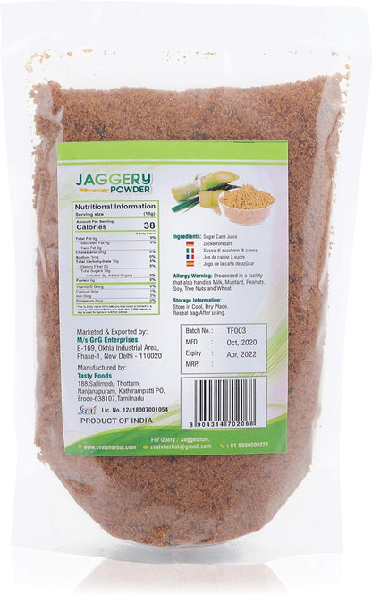 SVTAV Jaggery Powder, Hand-Grinded Gur Powder | Natural Sweetener | 500gm (16_oZ)