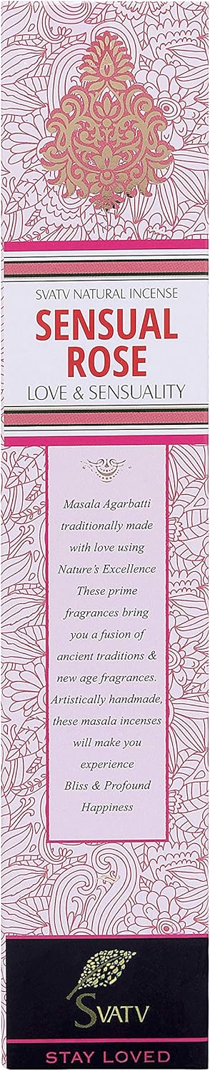 SVATV INCENSE STICK SENSUAL ROSE 15GM (PACK OF 12)
