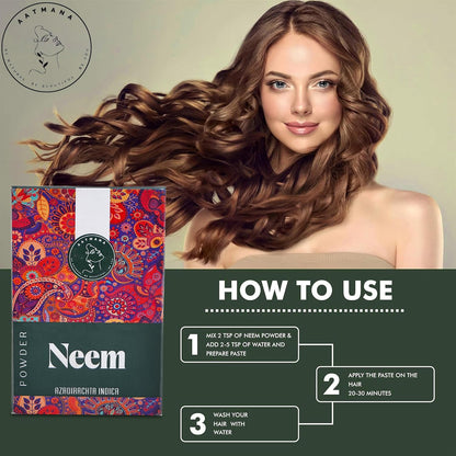 AATMANA Neem Powder | Neem Leaf Powder | For All Hair & Skin Types | 100gm