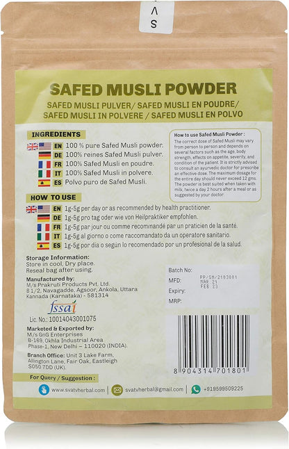 Svatv Safed Musli Powder | 227gm (8_oZ)