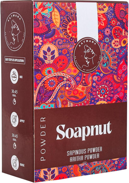 AATMANA Soapnut Powder | Reetha | Aritha Powder For Natural Hair Care | 100gm