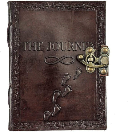 OVERDOSE The Journey Vintage Leather Journal | Antique Handmade Unlined Paper 5/7