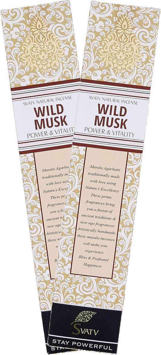 SVATV INCENSE STICK WILD MUSK 15GM (PACK OF 2)