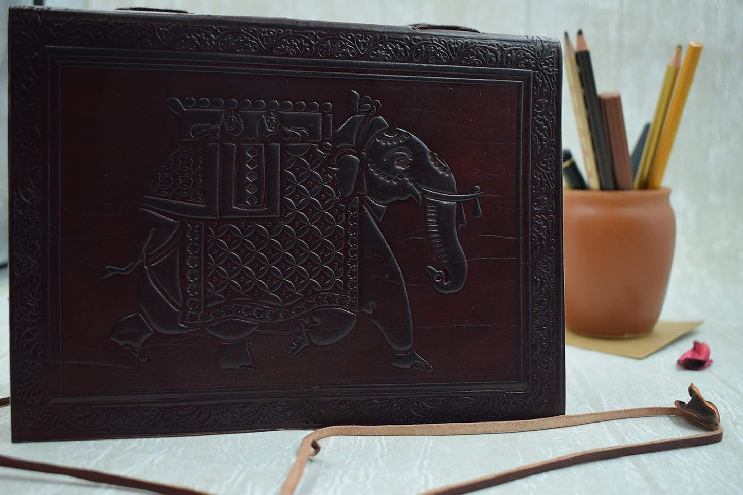 OVERDOSE Elephant Journal Notebook Leather Diary 6/8