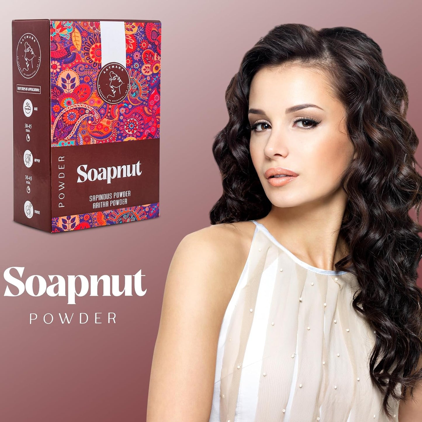 AATMANA Soapnut Powder | Reetha | Aritha Powder For Natural Hair Care | 100gm