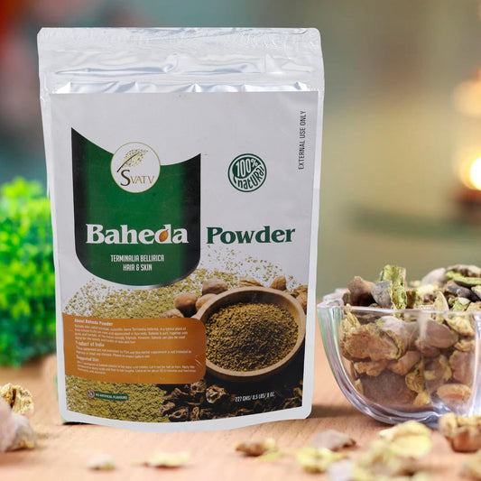 SVATV Baheda Powder | Bibhitaki | Terminal Bellírica | For Hair 227gm (8_oZ)