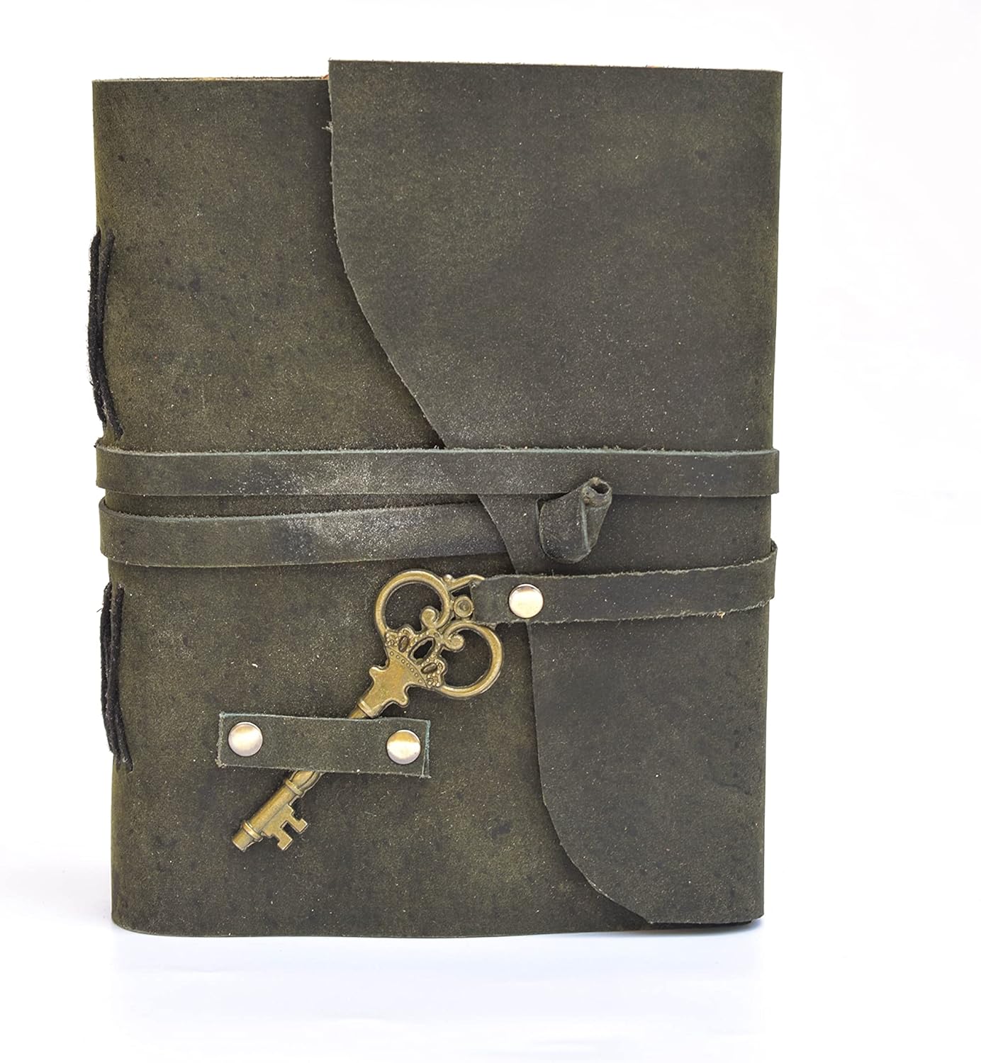 OVERDOSE Deckle Green with Key Leather Journals 5/7