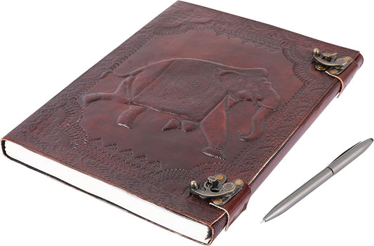 OVERDOSE Elephant Vintage Leather Journal 10/13
