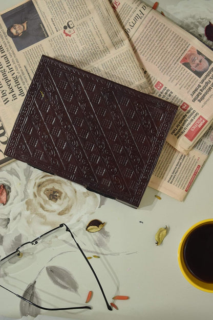 OVERDOSE Pankh with Stone/Feather with Stone Leather Journal 6/8