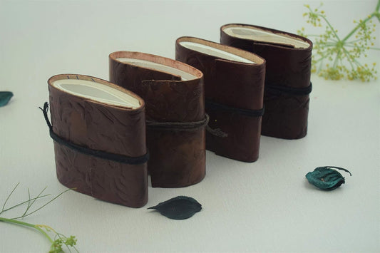OVERDOSE Set of 4 Miniature Diary - Handcrafted Journal 3x3