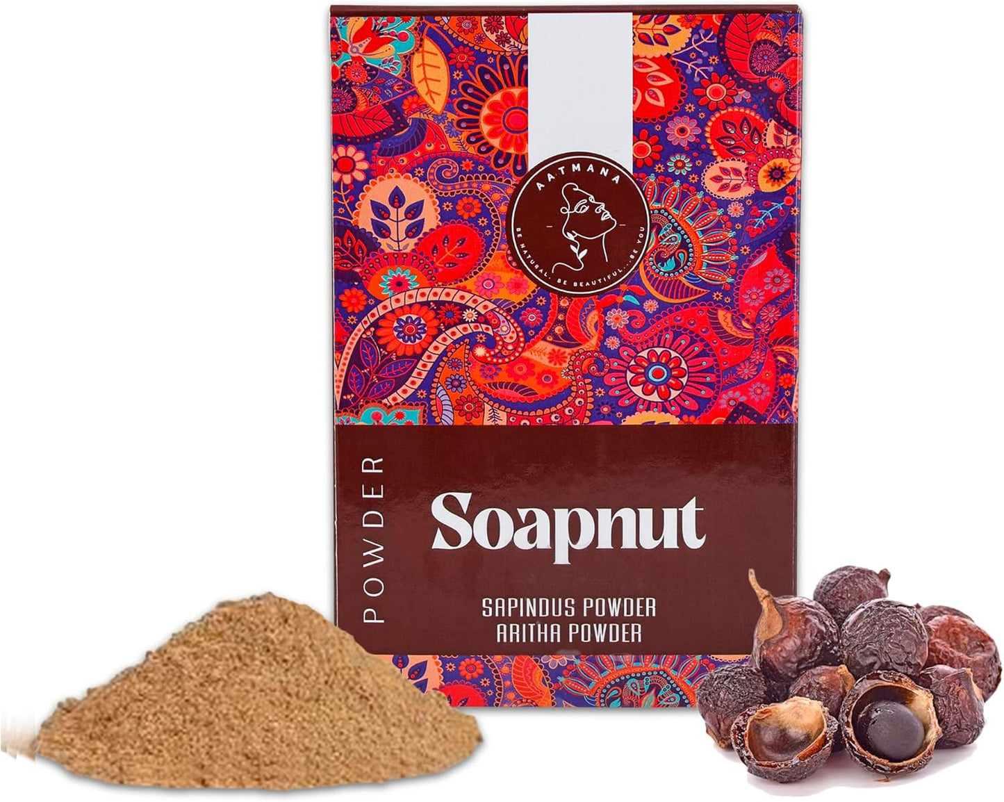 AATMANA Soapnut Powder | Reetha | Aritha Powder For Natural Hair Care | 100gm