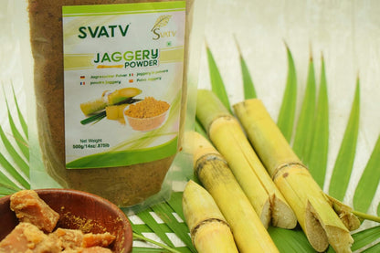SVTAV Jaggery Powder, Hand-Grinded Gur Powder | Natural Sweetener | 227gm (8oz)