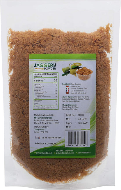 SVTAV Jaggery Powder, Hand-Grinded Gur Powder | Natural Sweetener | 227gm (8oz)