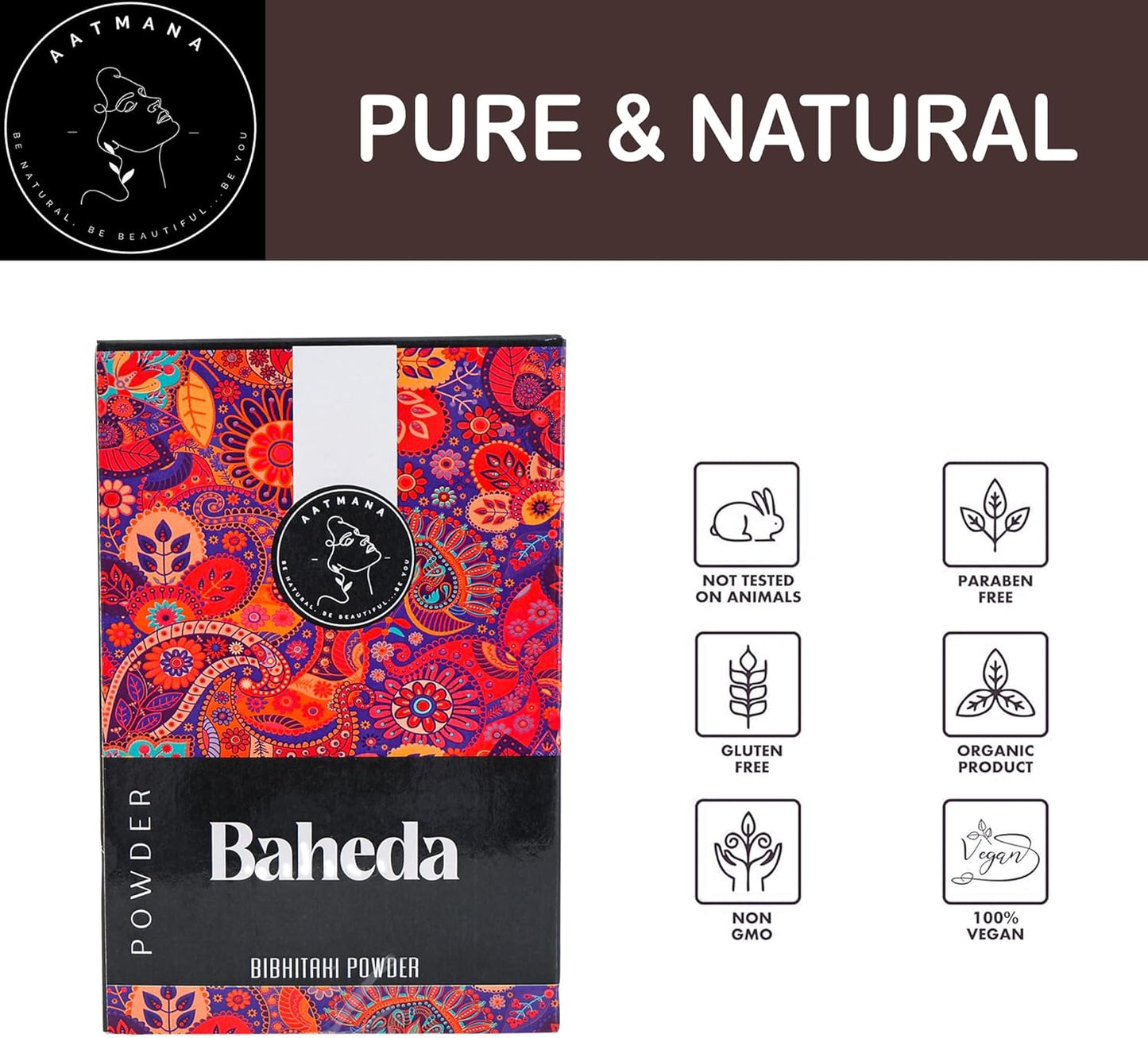 AATMANA Baheda Powder | Bibhitaki | Hair Care 100gm