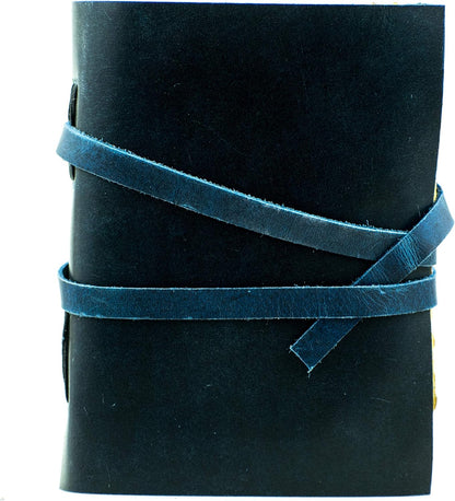 OVERDOSE Deckle Blue Leather Journal 6/8
