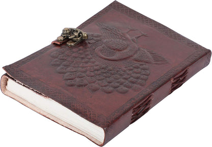 OVERDOSE Peacock Journal Diary :: Handmade Antique Journal 5/7