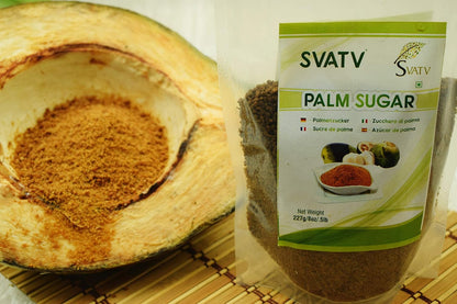 SVATV Brown Palm Sugar Powder | Natural Sweetener Powder | 227gm (8_oZ)