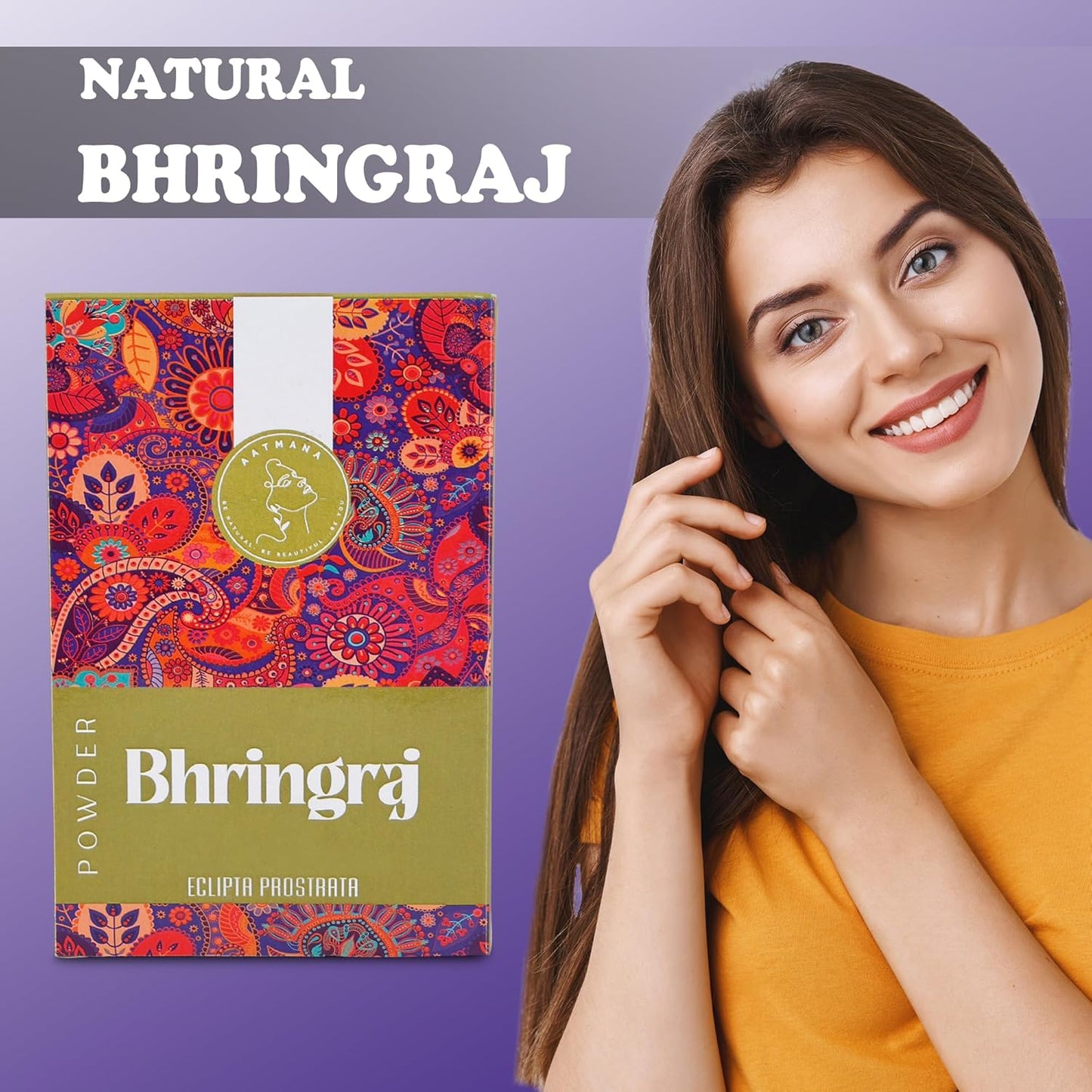 AATMANA Bhringraj Powder | For Hair | 100gm