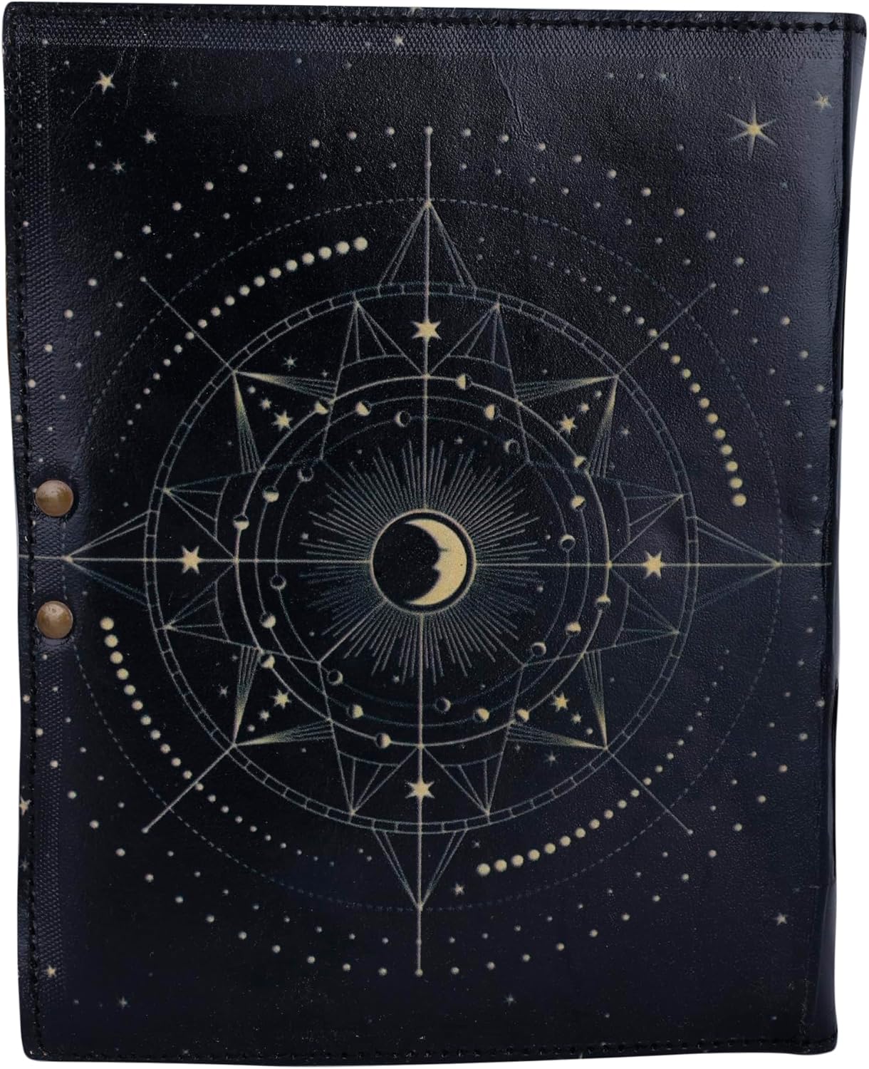 OD-35 OVERDOSE Celestial Sun & moon Handmade vintage leather journal • Deckle edge paper 6/8