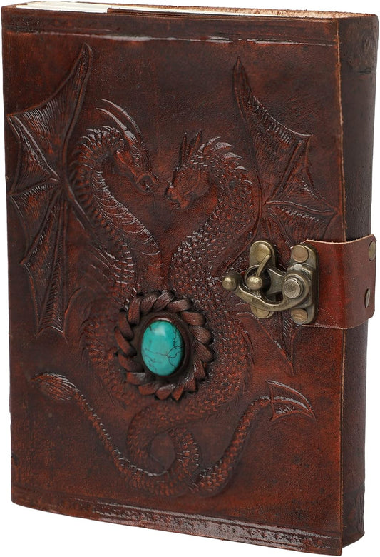 Overdose Double Dragon with Stone Leather Diary 5*7