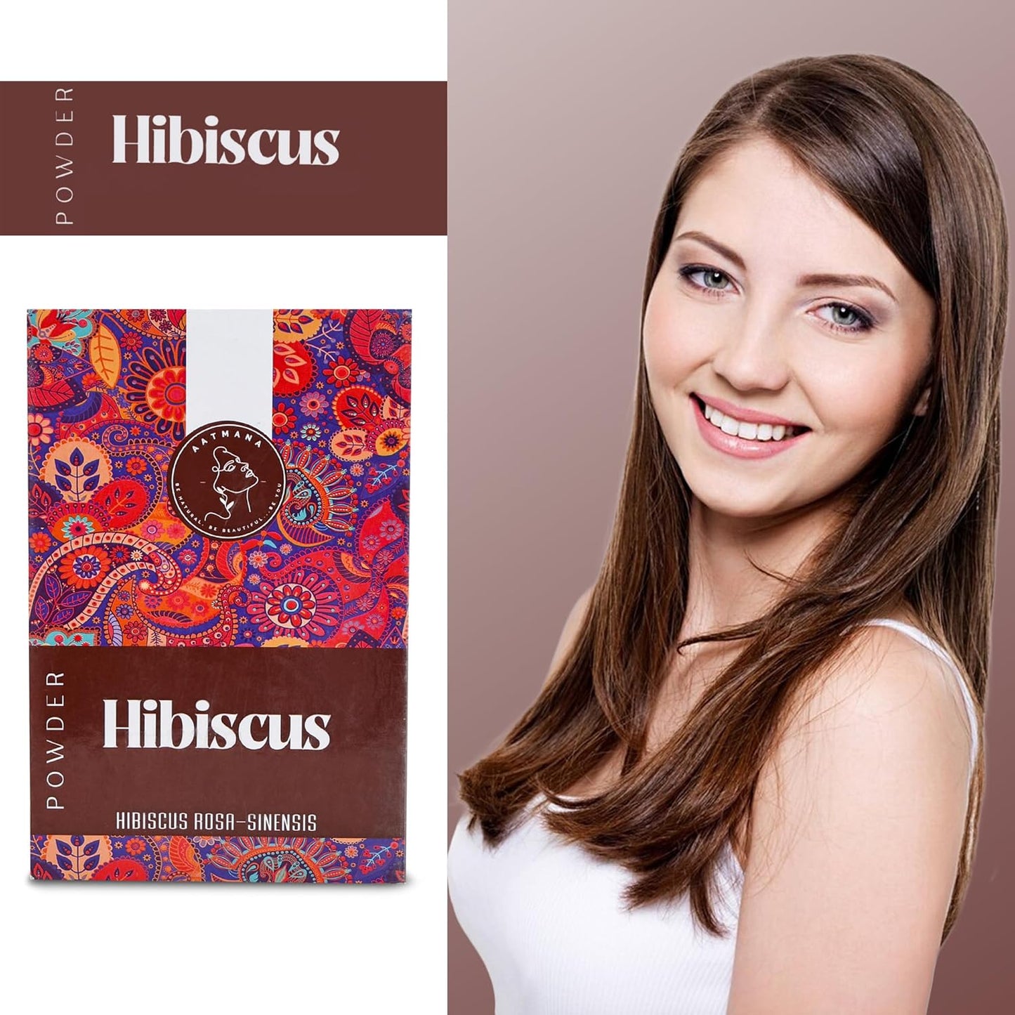 AATMANA Hibiscus Powder | Natural Powder for Hair and Skin | 100gm