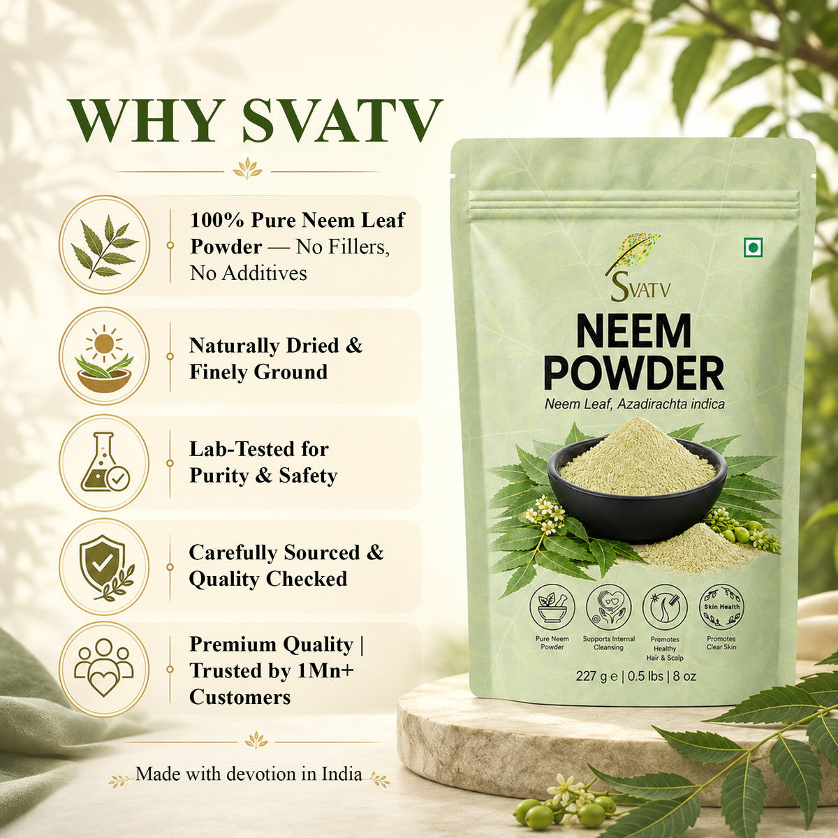 SVATV Neem Powder - 227GM
