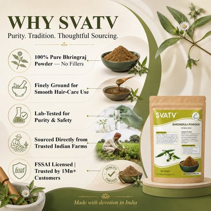 SVATV Natural Bhringraj Powder Hair Care 227gm (8_oZ)