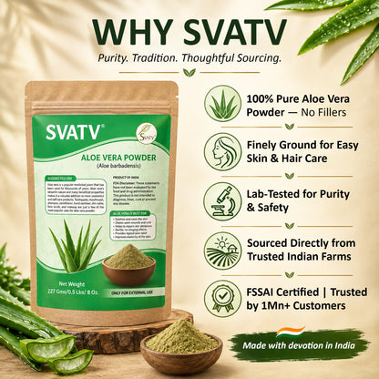 SVATV Aloevera Powder For Skin Care 227gm (8_oZ)