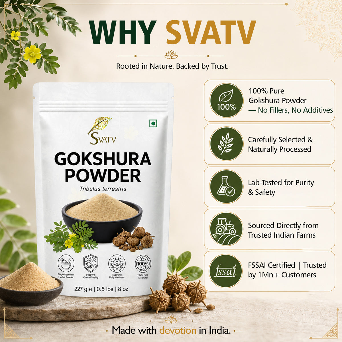 SVATV Gokshura Powder - 227GM