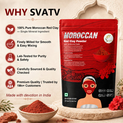 SVATV Red Moroccon Clay Powder - 227GM
