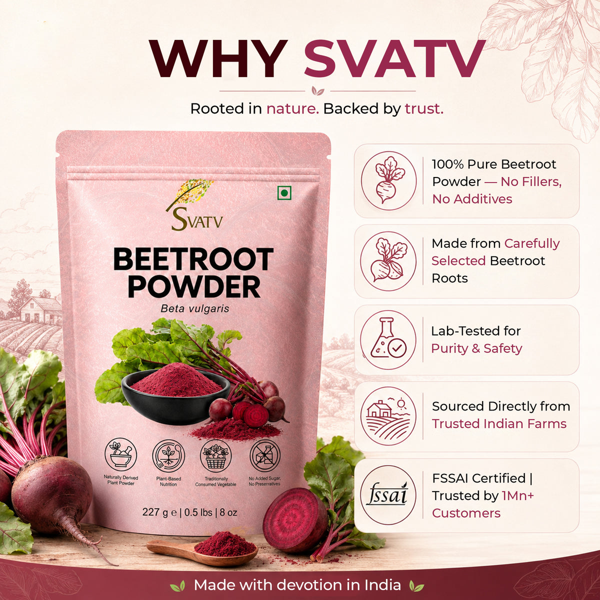 SVATV Beetroot Powder - 227GM