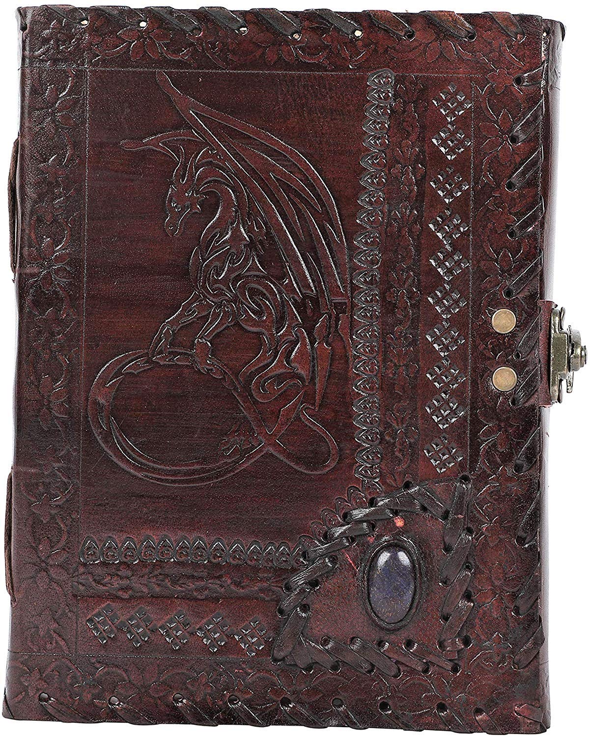 Overdose Dragon With Stone Leather Diary 5*7