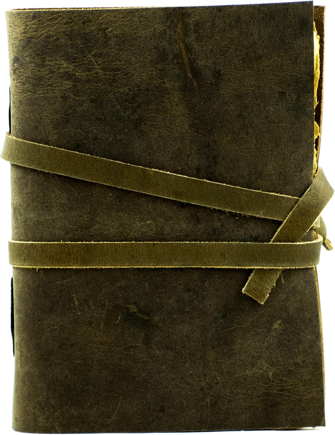 OVERDOSE Deckle Brown Leather Journal 6/8