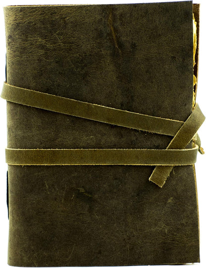 OVERDOSE Deckle Brown Leather Journal 6/8